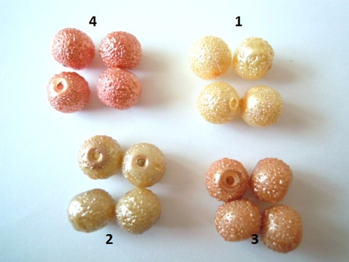 Perly vroubkové světle rezavé 8mm/20ks — foto 2
