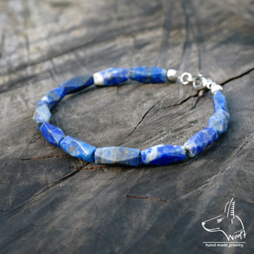 Lazhvard (lapis lazuli) - modrý náramek — foto 2