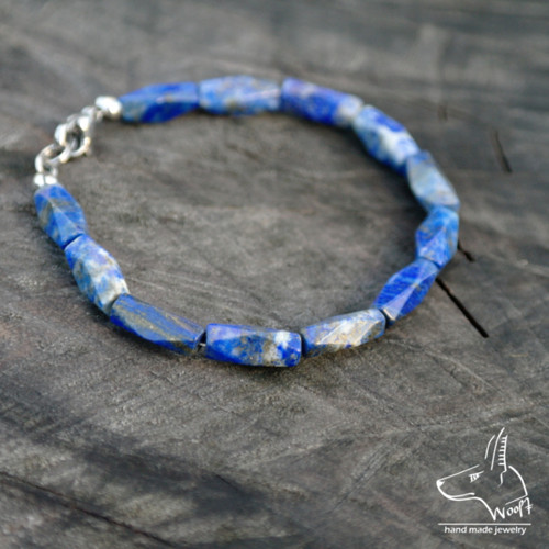 Lazhvard (lapis lazuli) - modrý náramek — foto 3