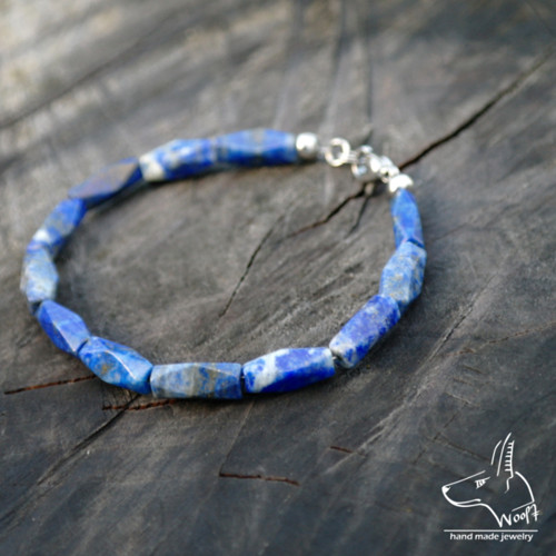 Lazhvard (lapis lazuli) - modrý náramek — foto 4