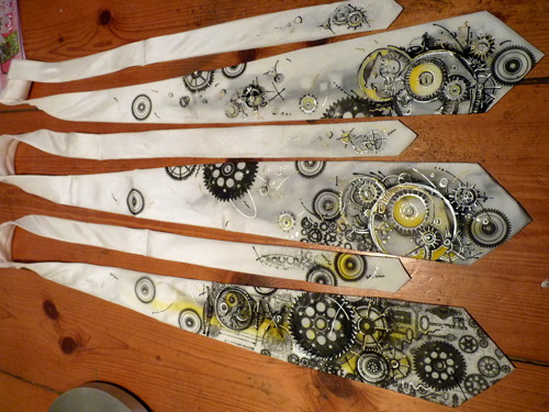 Hedvábná KRAVATA, SteampunkOVÁ — foto 3