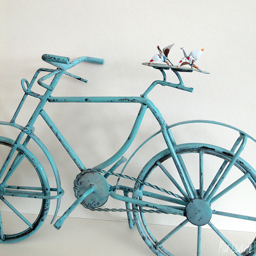 Puzety papíroví origami ptáčci - modrá se vzorem — foto 6