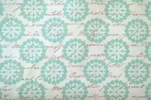 Bavlna Paris Blooms and Script Light Blue — foto 2