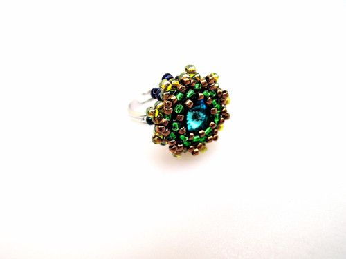Swarovski prsten "Peacock colours"- dámský — foto 2