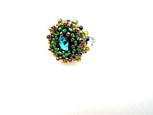 Swarovski prsten "Peacock colours"- dámský — foto 3