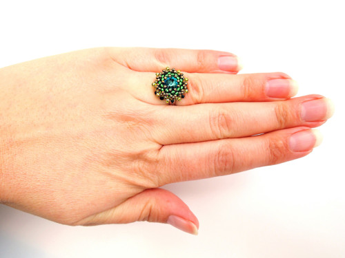 Swarovski prsten "Peacock colours"- dámský — foto 5