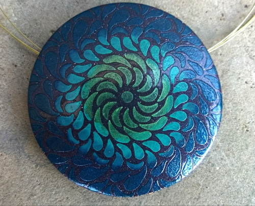 Modro- zelená mandala — foto 2