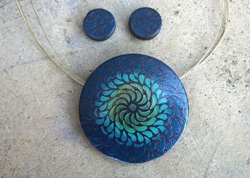 Modro- zelená mandala — foto 3