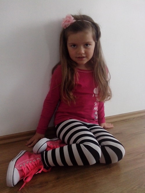 Pruhované legínky vel. 98 — foto 5