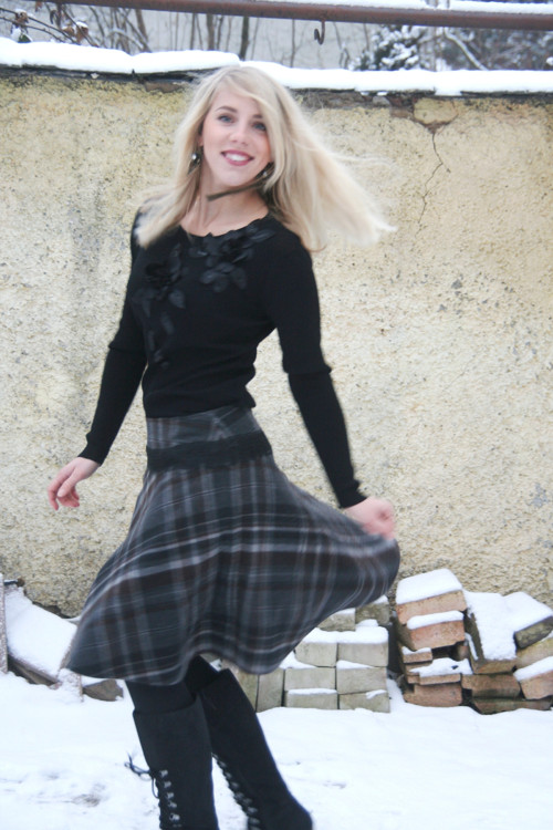 Zimní sukně kostka — foto 3