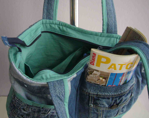 Džínová kabelka - crazy patchwork — foto 6