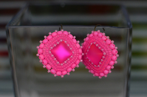 Náušnice "Neon - pink" — foto 2