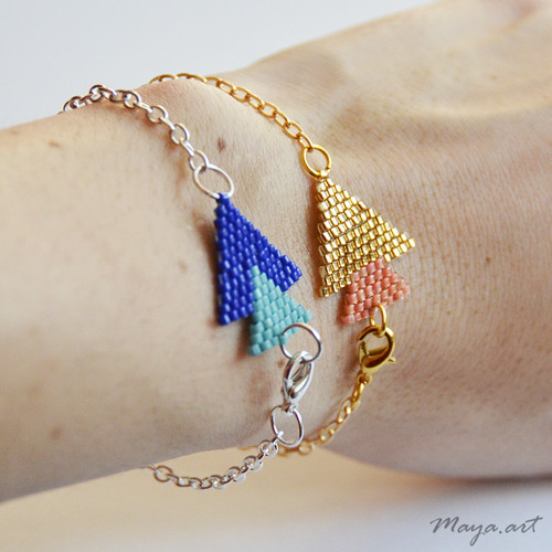 Modrý náramek "STITCHED BRACELET" — foto 3