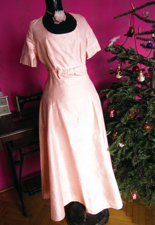 Šaty pink hedvábné jedinečné — foto 2