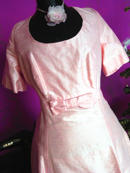 Šaty pink hedvábné jedinečné — foto 3