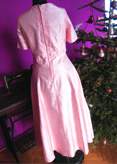Šaty pink hedvábné jedinečné — foto 5