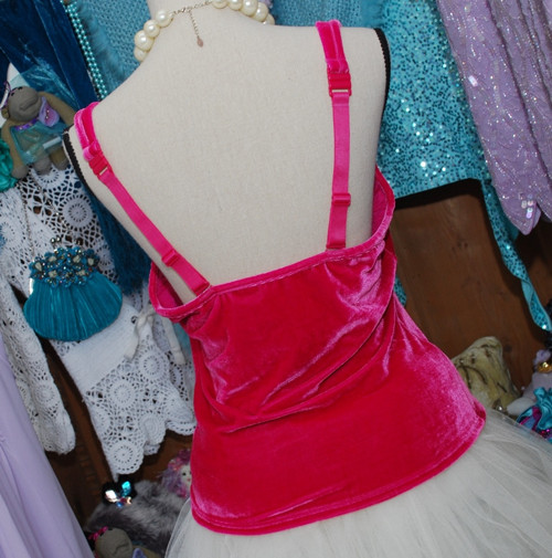 Sametový sexy pink topík — foto 3