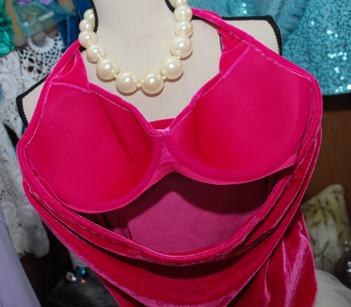 Sametový sexy pink topík — foto 5