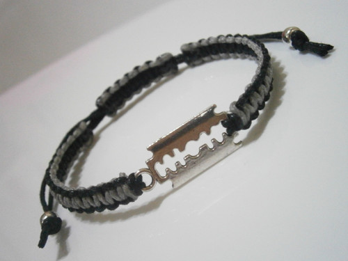 Náramek "Žiletka" - Unisex (macramé) — foto 3