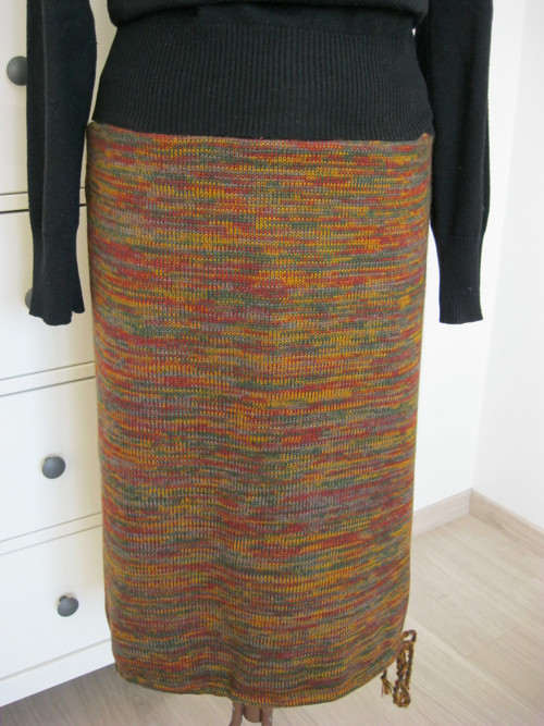 Pletená sukně - melírovaná — foto 2