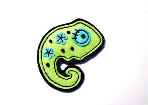 Chameleon Gabriel v zeleno-tyrkysové — foto 2