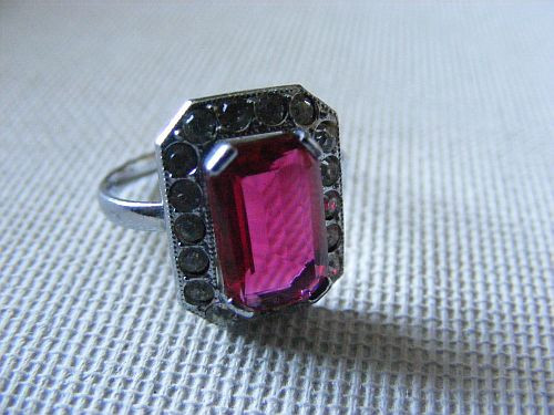 "Rubínový s diamanty" - prstýnek — foto 3