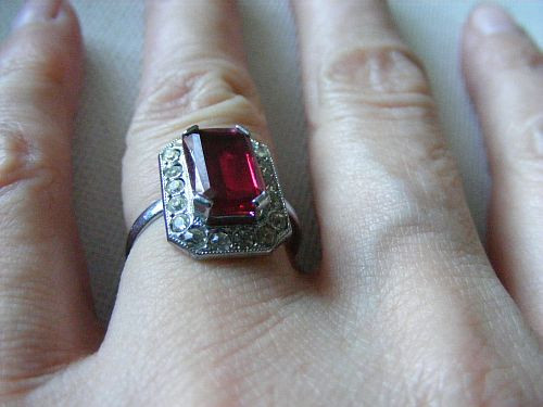 "Rubínový s diamanty" - prstýnek — foto 4