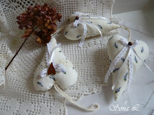 Srdíčková girlanda ~ motiv levandule — foto 2