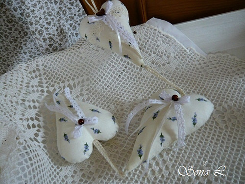 Srdíčková girlanda ~ motiv levandule — foto 3