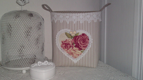 Látkový košíček romantik — foto 2