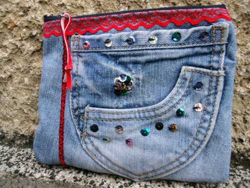Taštička - " Denim Sia red" No. 2 — foto 4
