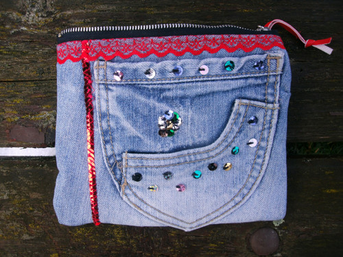 Taštička - " Denim Sia red" No. 2 — foto 6