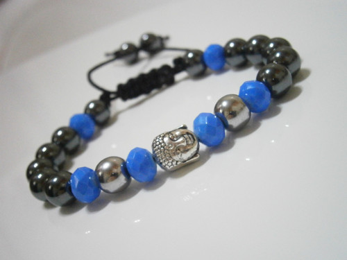 Náramek s Buddhou a Hematitem (Unisex) — foto 4