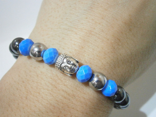 Náramek s Buddhou a Hematitem (Unisex) — foto 6
