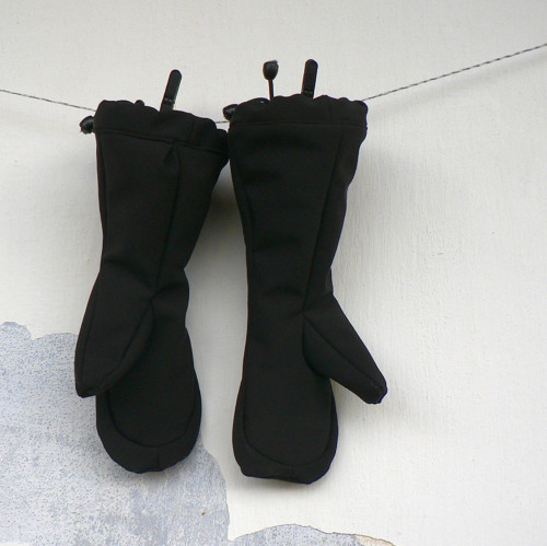 Teplé softshell rukavice černé — foto 2