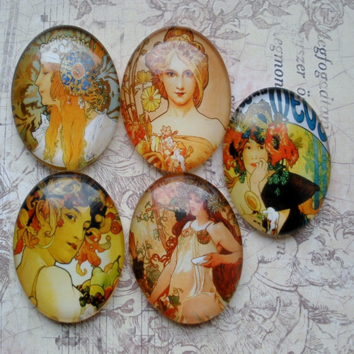 Skleněný kabošon - Mucha I. — foto 2