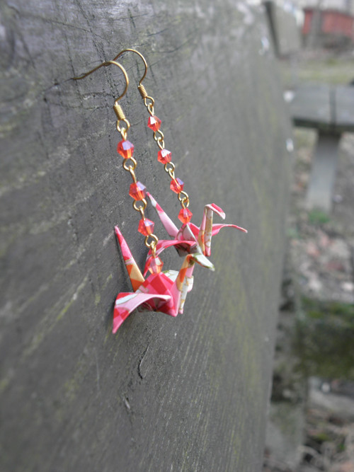Barevné rošády - origami náušnice — foto 2