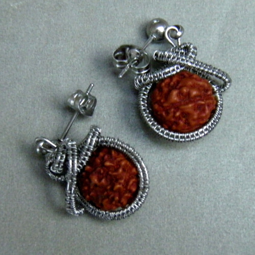 Náušnice Rudraksha — foto 2