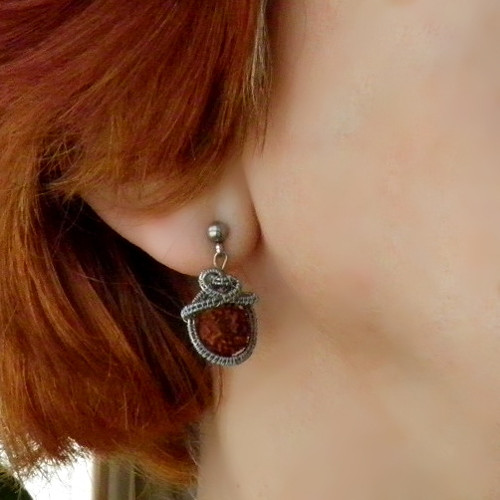 Náušnice Rudraksha — foto 3