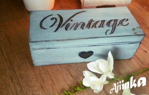 Dřevěná krabička na čaj vintage — foto 2