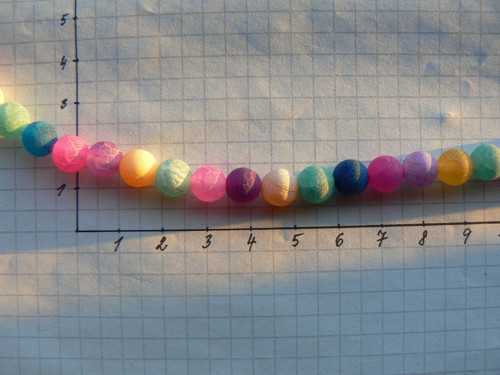 Achát barevný šňůra 15cm — foto 2