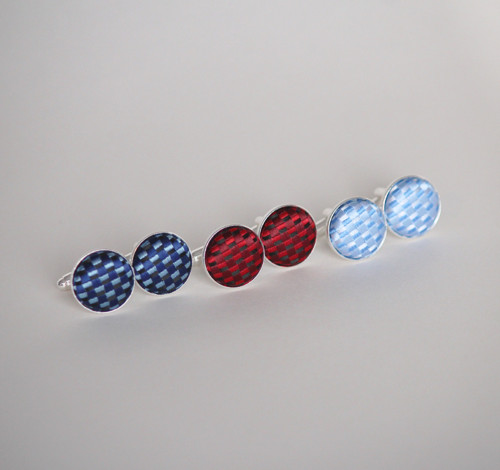 Manžetové knoflíčky "Modré hranolky" — foto 2