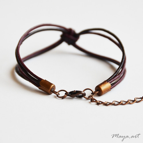 Vínovohnědý náramek "SIMPLE BRACELET" — foto 2