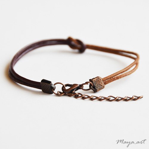 Hnědovínový náramek "SIMPLE BRACELET" — foto 2