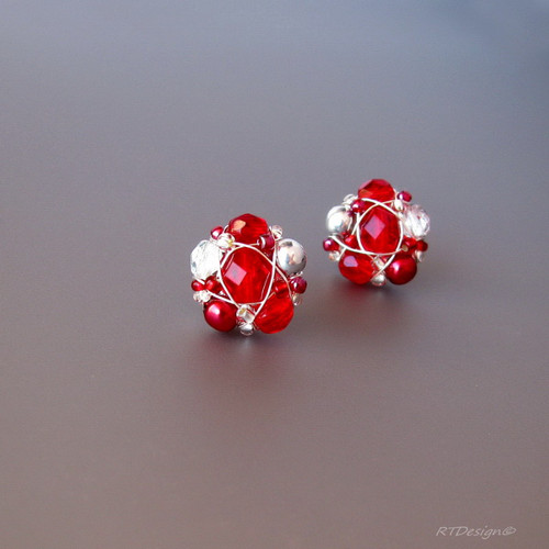 Náušničky RED ROSES II — foto 2