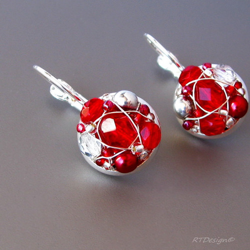 Náušničky RED ROSES II — foto 5