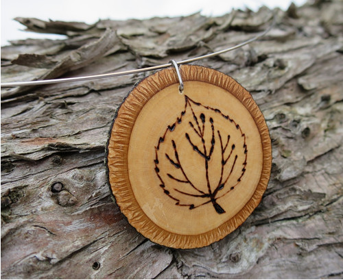 Lipový strom - pyrografie — foto 2