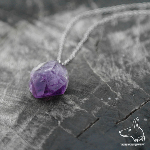 Ametystový náhrdelník – rough crystal — foto 2