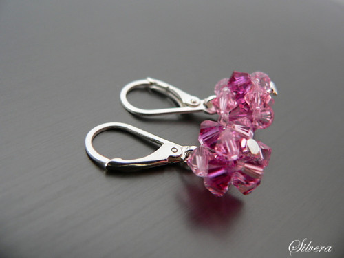 Stříbrné 925 Naušnice CRYSTALKY — foto 2