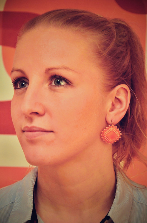 Náušnice "Neon - orange" — foto 2